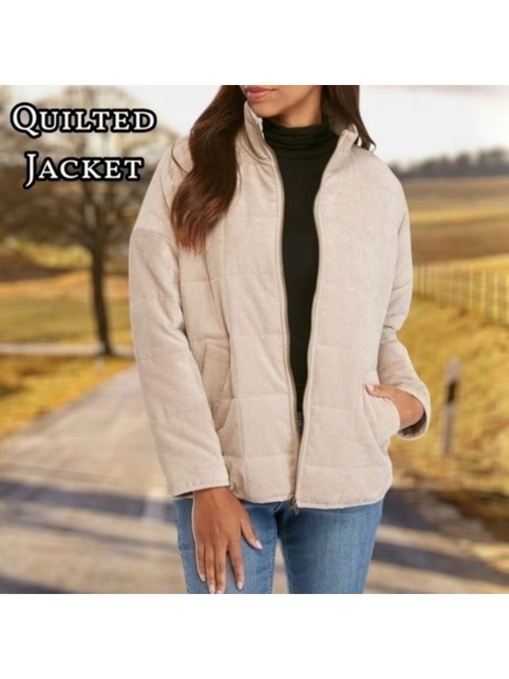 NEW DIRECTIONS NWT Quilted Dolman Sleeve Cozy Bomber Style Jacket/XL